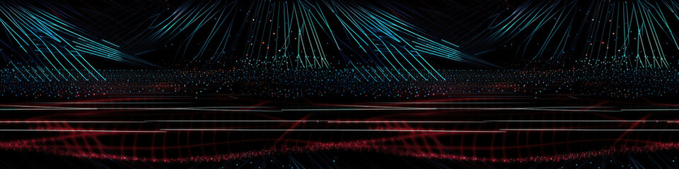 Wall Mural - Aesthetically pleasing abstract background featuring high-speed data connection lines.