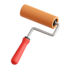 3D illustration of a paint roller