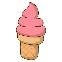 Poster - ice cream cone cartoon