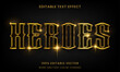 © ragamara - golden metallic super Hero 3d editable text effect