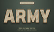 military army tittle 3D Editable text Effect Style