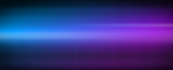 Wall Mural - Colorful shiny brushed metal. Gradient from blue to purple. Banner background texture