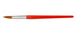 © natrot - Red paint brush isolated on white background