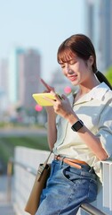 Poster - woman waiting on platform