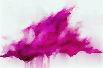 Aufkleber - Abstract pink watercolor background. Hand drawn illustration, ai generation