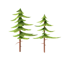 Sticker - Realistic Pine Trees