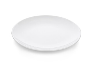 Wall Mural - Empty white plate isolated on transparent png