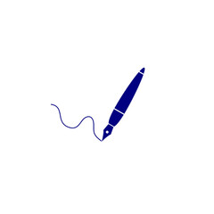 Sticker - Fountain pen nib icon isolated on transparent background