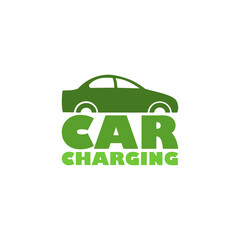 Canvas Print - Car charging icon isolated on transparent background