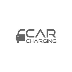 Wall Mural - Car charging icon isolated on transparent background