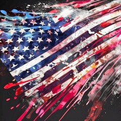 Wall Mural - Independence day USA, made by Ai, Ai-Art