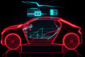 Wall Mural - car hologram