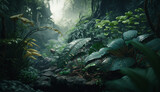 AI, Surrealistic, jungle, green, 