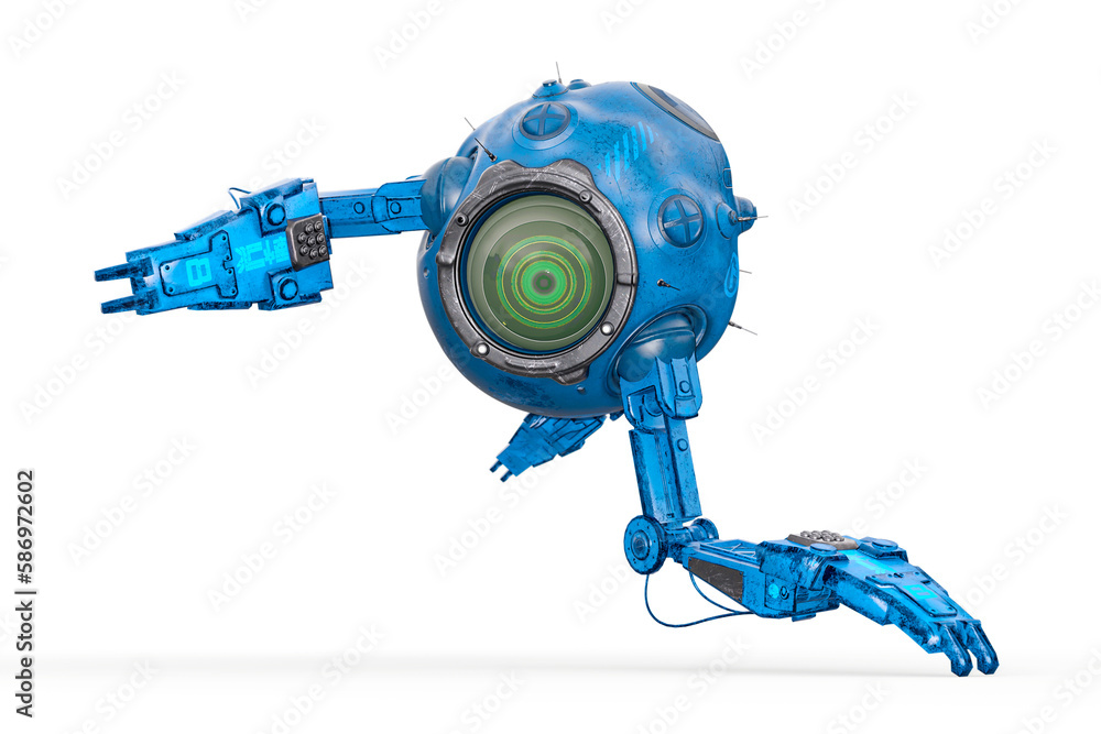 bot ball is runningin front view Stock Illustration | Adobe Stock