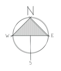 north indication vector icon - ideal for representation and technical projects of architecture and e