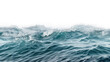 Leinwandbild Motiv ocean water surface waves , isolated on transparent background cutout , generative ai