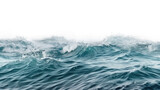 ocean water surface waves , isolated on transparent background cutout , generative ai