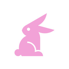  Rabbit Logo. Icon design. Template elements