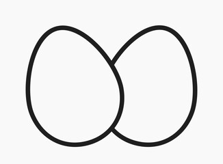 Wall Mural - eggs - transparent line icon.