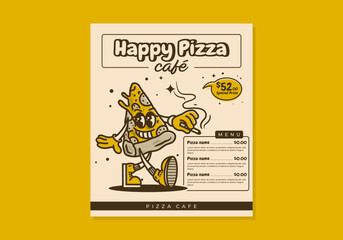Poster - Flyer menu design for a pizza shop