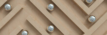 Conceptual Ball Bearing On A Wooden Maze Puzzle With Multiple Options 3d Render