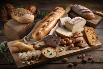 Assortment of Freshly baked bread