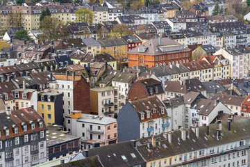 Canvas Print - Blick auf Wuppertal vom Dach des Gaskessels