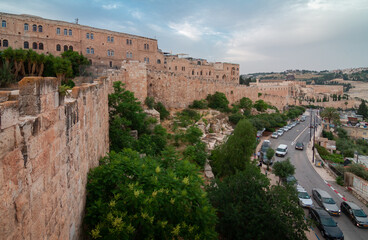 Jerusalem Old City Wall, top view