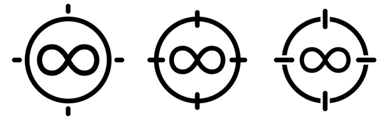 Canvas Print - Infinity icon in target crosshair