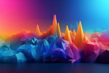 background art red element colours abstract colorful neon futuristic purple dynamic geometric. Generative AI.