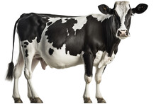 Dairy cow on transparent background
