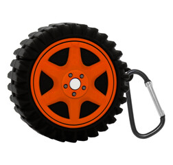 keychain for keys in the form of a car wheel