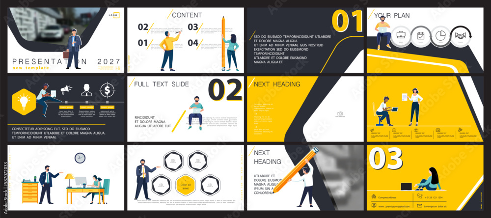 Infographics. Business team plans business presentation, financial success, powerpoint, launch of new project. Design template elements, background, set. A team of people creates a business, teamwork