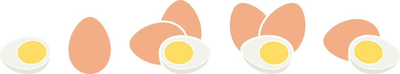 Wall Mural - Chicken eggs logo. Isolated chicken eggs on white background