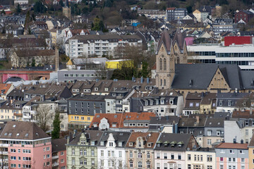 Canvas Print - Blick auf Wuppertal vom Dach des Gaskessels