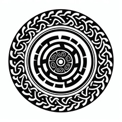 Wall Mural - celtic knot tattoo - by generative ai