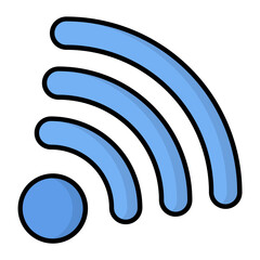 Wall Mural - Wifi Line Color Icon