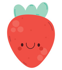 Wall Mural - kawaii strawberry design