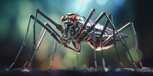 Amazing Macro Photography Of A Cyborg Mosquito In The Nature, Futuristic, Robot Implants