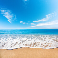 Wall Mural - beautiful tropical sea and sandy beach