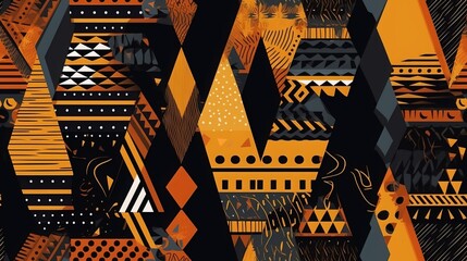 seamless africa abstract geometric shapes pattern