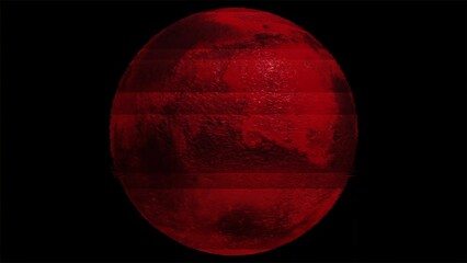 Wall Mural - Red Planet Mars Hologram with Blackground - ProRes 3D Animation 4K