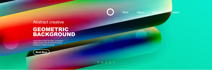 Wall Mural - Abstract background for your landing page design. Web page for website or mobile app wallpaper