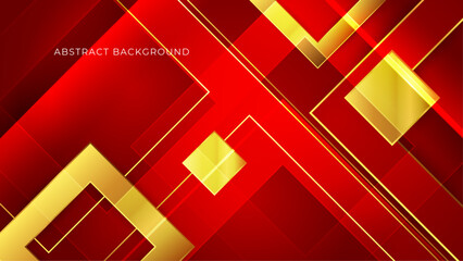 Dark red and gold abstract background luxury light golden line template premium design . Elegant shape paper element decoration illustration for cover magazine , poster , flyer , invitation