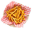 © Joshua Resnick - basket of seasoned french fries isolated on transparent background and shot top down