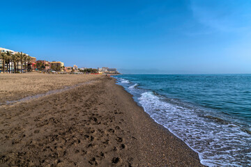 Wall Mural - Carihuela beach between Torremolinos and Benalmadena Andalusia Costa del Sol Spain