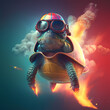 Turtle Rocket Business Concept. Generative AI