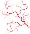 Blood vessel pulmonary or capillary red vein icon