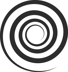 Sticker - Circle waves, spiral swirl motion, coil twirl icon