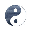 © Atichart  - watercolor painting ink abstract texture minimal yin yang symbol. png hand drawn.